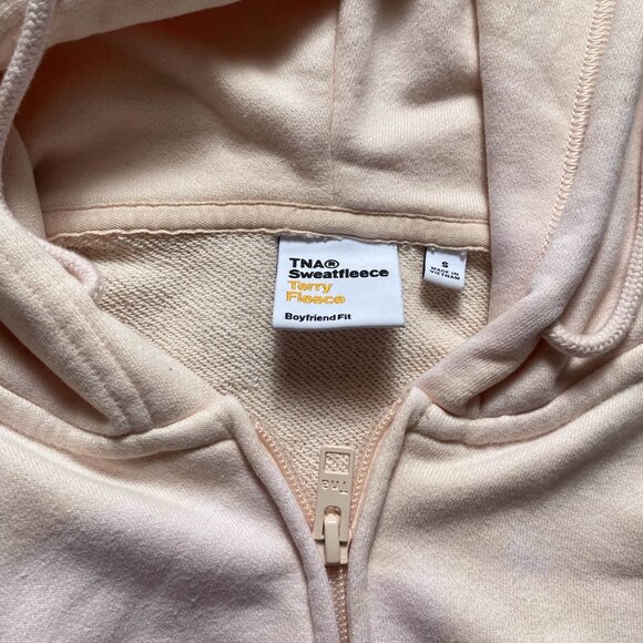 Tna Terry Fleece Boyfriend Boxy Zip Hoodie (Gd Oracle Pink) - Picture 5 of 6